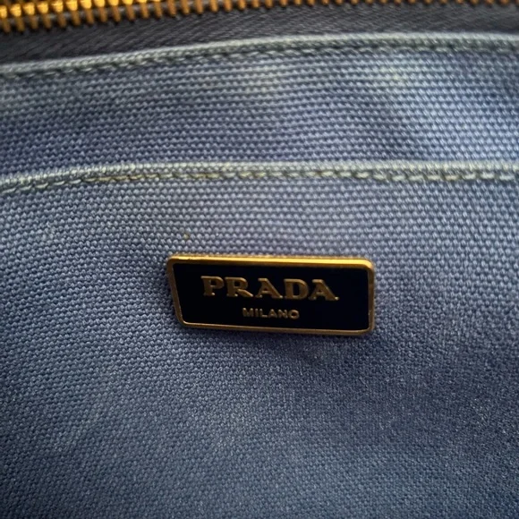 Prada Canapa blue denim tote - Picture 9 of 14